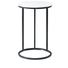 Round White Marble Designer Side Table