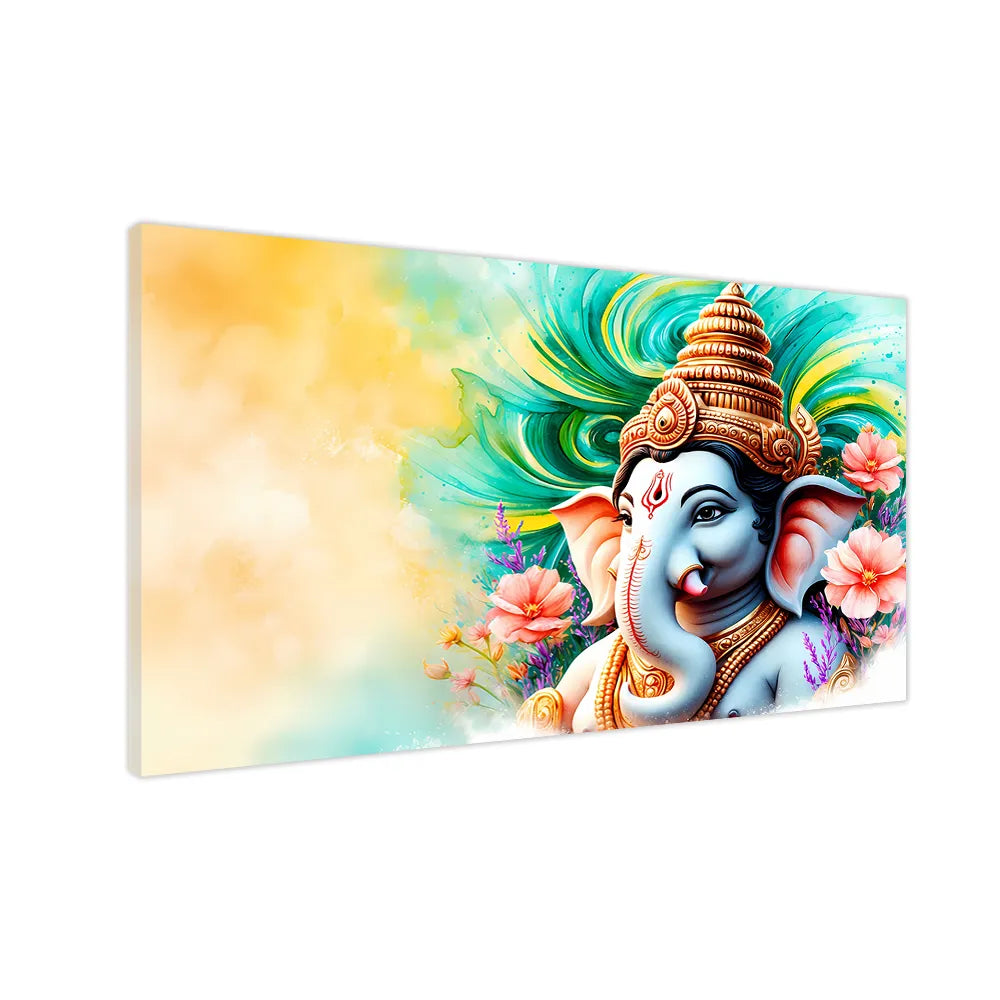 Blessings of Ganesha Canvas Art | Peace & Prosperity Wall Decor