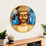 Zen Inspired Gautam Buddha Round Shape Painting
